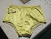 Vintage 40s Yellow Satin Swim Trunks W 28-36